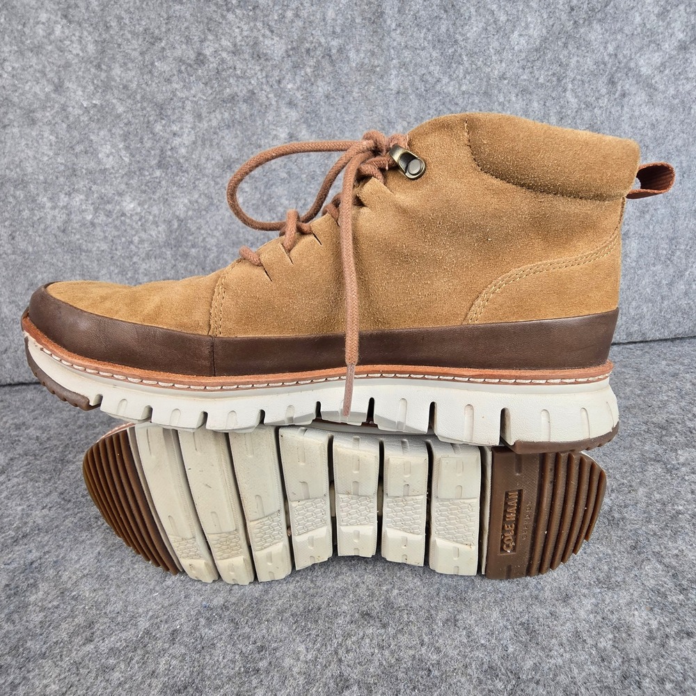 Cole Haan GrandOS Men 9M Tan Suede Zerogrand Chukka Sneaker Boots Comfort C31413